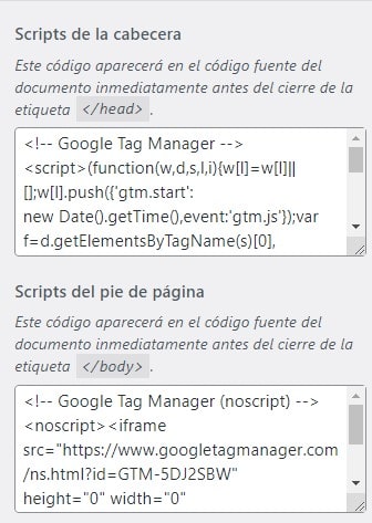 instalar gtm wordpress