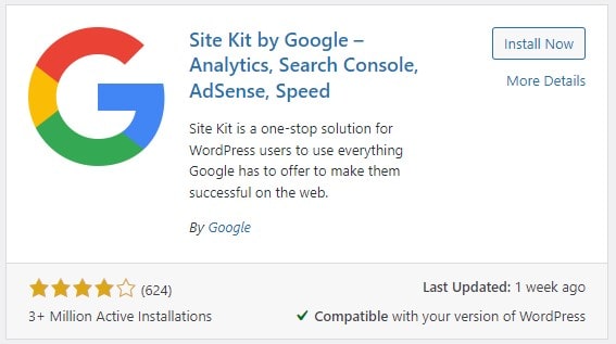 plugin site kit by google