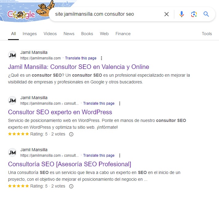 Cómo utilizar site para encontrar las canibalizaciones