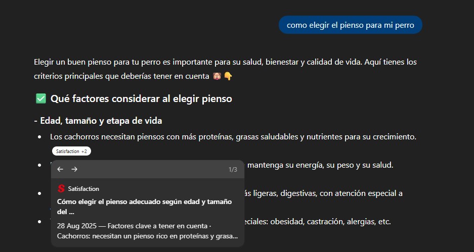 Ejemplo de cómo medir el posicionamiento en chatgpt a través de consultas