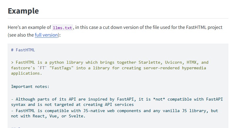 Ejemplo de un archivo llms.txt