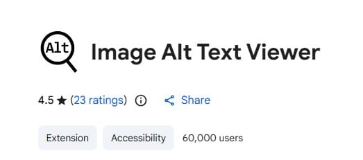 Extensión para ver imágenes sin ALT
