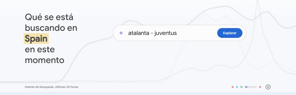 Interfaz Google Trends