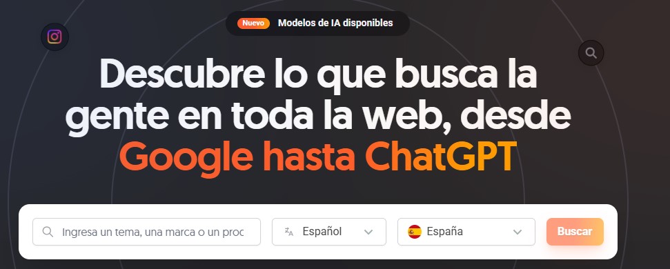 Interfaz Answer The Public