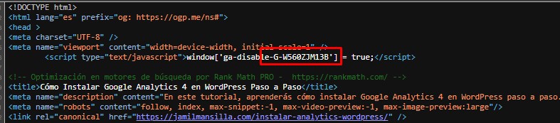 Cómo probar que analytics está intalado