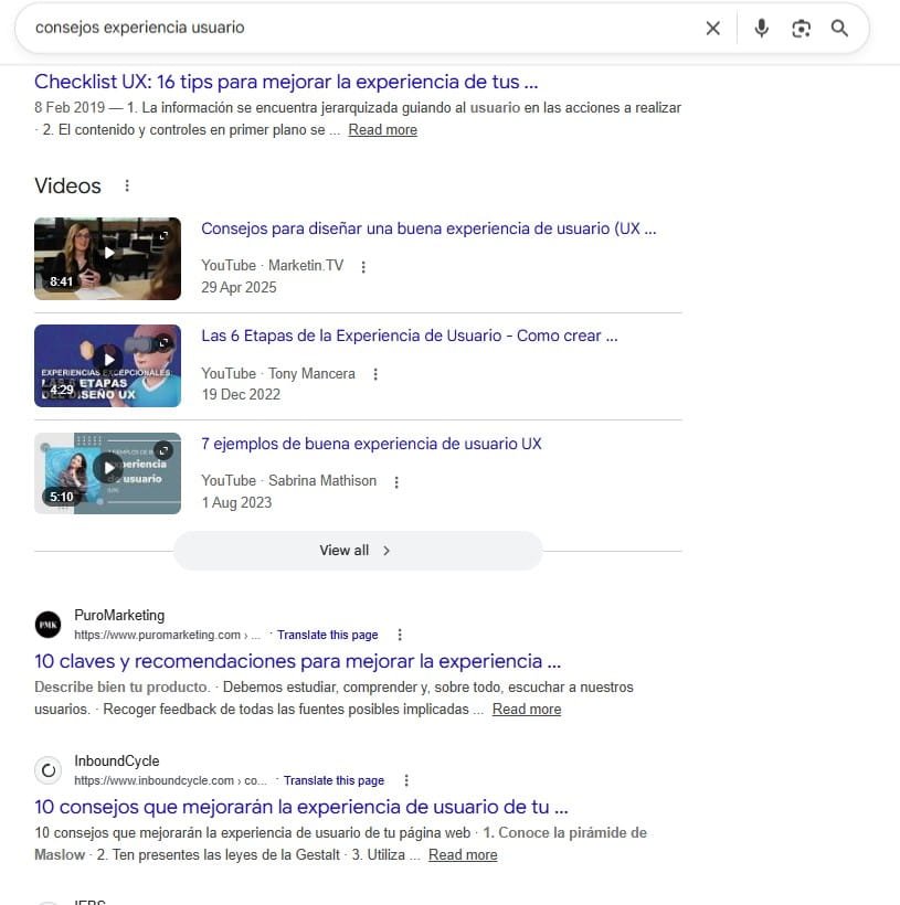 Análisis de intención de búsqueda pogo sticking en Google