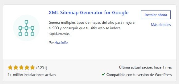 Plugin XML Sitemap Generator for Google en WordPress